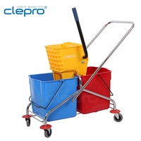 XE ĐẨY VẮT CÂY LAU NHÀ 2 NGĂN CLEPRO CB43